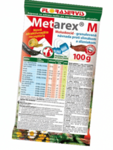Metarex M 100g ničí slimáky a slizniaky