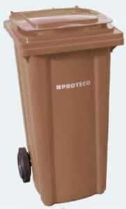 Popolnica 240l , plastová hnedá P240-HN