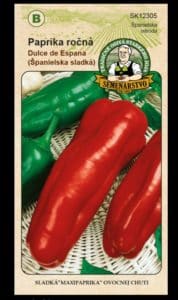 Paprika ročná ODRODA: DULCE DE ESPANA (ŠPANIELSKA SLADKÁ) LAT. NÁZOV: CAPSICUM ANNUUM