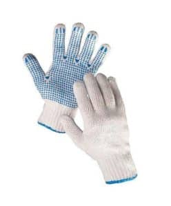 Rukavice Plover 9/10, pletené, polyester, PVC terčiky