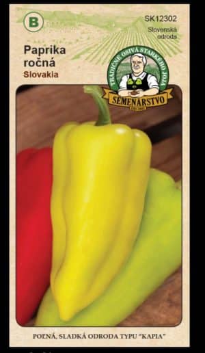 Paprika ročná ODRODA: SLOVAKIA LAT. NÁZOV: CAPSICUM ANNUUM