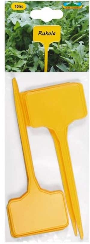 Menovka zapichovacia rovná žltá 5,5x3,5cm, výška 15cm; 10ks
