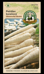 Petržlen záhradný – koreňový ODRODA: OLOMOUCKÁ DLOUHÁ LAT. NÁZOV: PETROSELINUM CRISPUM CONVAR. RADICOSUM
