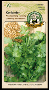 Koriander ODRODA: AMERICAN LONG STANDING (AMERICKÝ DLHO STOJACI) LAT. NÁZOV: CORIANDRUM SATIVUM