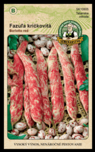Fazuľa záhradná kríčkovitá ODRODA: BORLOTTO RED LAT. NÁZOV: PHASEOLUS VULGARIS