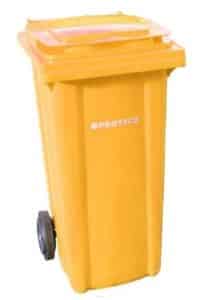 POPOLNICA 120 L, PLASTOVÁ ŽLTÁ