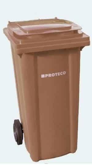 POPOLNICA 240 L, PLASTOVÁ HNEDÁ