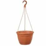 Kvetináč závesný Octo s podmiskou terakota 25x17cm