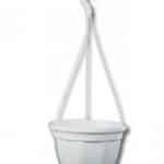 Kvetináč závesný Octo s podmiskou biely 25x17cm