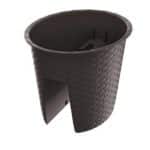 Kvetináč RATOLLA Railing Oval 300, hnedý, na zábradlie