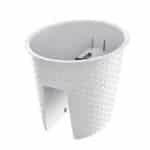 Kvetináč RATOLLA Railing Oval 300, biely, na zábradlie