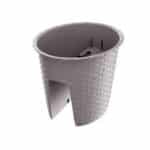 Kvetináč RATOLLA Railing Oval 300, mocca, na zábradlie