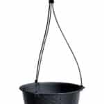 Kvetináč RATOLLA Round W 240, antracit, podložka, závesný, s vešiakom