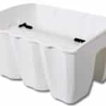 Truhlík CROWN na zábradlie plastový biely 39x28cm