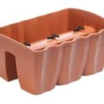 Truhlík CROWN na zábradlie plastový terakota 39x28cm