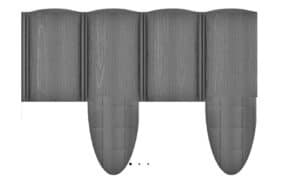 Záhradná palisáda 4 ECO 2,4 m - grafitová