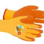 Rukavice Strend Pro, detské, dievčenské, so včielkou, oranžové, záhradné, s blistrom