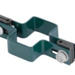 Objímka Strend Pro EUROSTANDARD, 60x40 mm, priebežná, zelená, Zn+PVC, RAL6005, na hranatý stĺpik