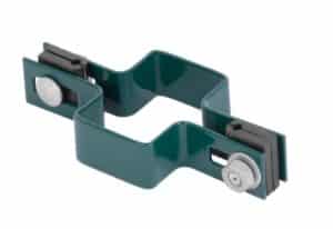 Objímka Strend Pro EUROSTANDARD, 60x40 mm, priebežná, zelená, Zn+PVC, RAL6005, na hranatý stĺpik