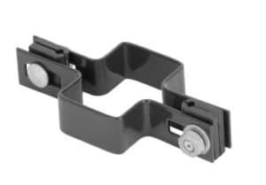 Objímka Strend Pro EUROSTANDARD, 60x40 mm, priebežná, antracit, Zn+PVC, RAL7016, na hranatý stĺpik