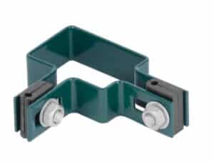 Objímka Strend Pro EUROSTANDARD, 60x40 mm, rohová, zelená, Zn+PVC, RAL6005, na hranatý stĺpik