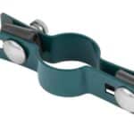 Objímka Strend Pro EUROSTANDARD, 48 mm, priebežná, zelená, Zn+PVC, RAL6005, na okrúhly stĺpik